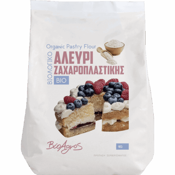Αλεύρι Ζαχαροπλαστικής 1kg Βιοαγρός Bio