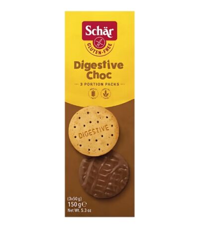 Μπισκότα Digestive με επικάλυψη Σοκολάτας Χωρίς Γλουτένη Schar