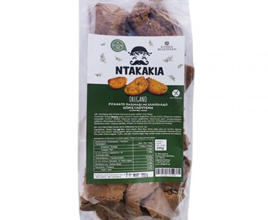 Ντακάκια με Ρίγανη και Ελαιόλαδο Χωρίς Γλουτένη Κτήμα Βελεγράκη 300g