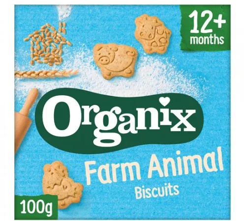 Μπισκότα Ολικής με Σχήμα Ζωάκια 'Farm Animal' 12+Μ (100γρ) Organix