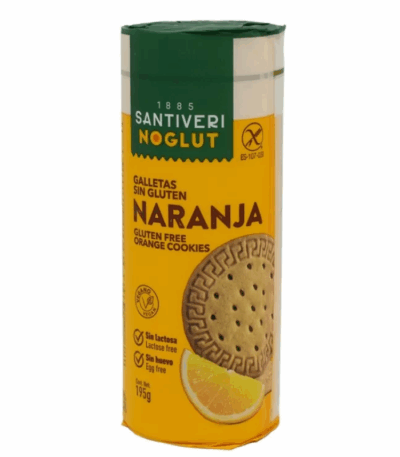 Μπισκότα με Πορτοκάλι Χωρίς Γλουτένη Santiveri 200gr
