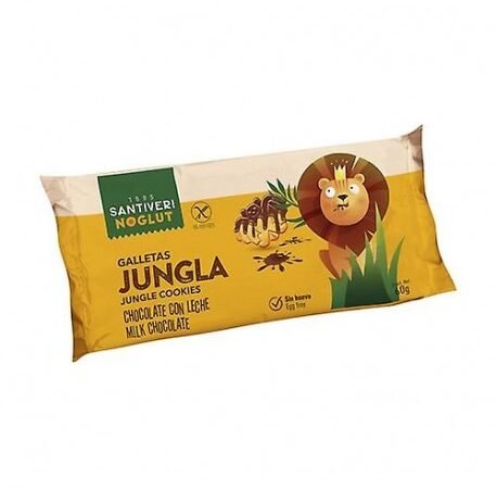 Santiveri Noglut Μπισκότα Ζούγκλας με Σοκολάτα Χωρίς Γλουτένη, 60gr