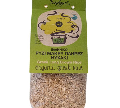 Ρύζι Μακρύ Πλήρες Νυχάκι ΒιοΑγρος 500gr