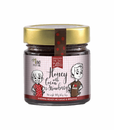 Άλειμμα μελιού με κακάο & φράουλα 300gr – The Bee Bros