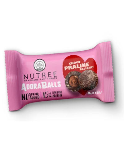 Πρωτεϊνικά μπαλάκια AdoraBalls Πραλίνα Καρύδας 40gr – Nutree