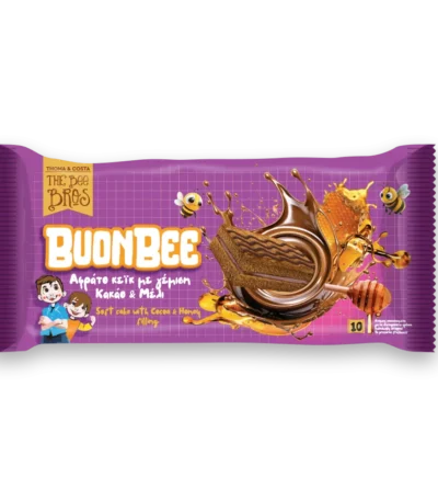 Αφράτο κέικ με κακάο & μέλι (Συσκευασία των 10x25gr) – Τhe Bee Bros