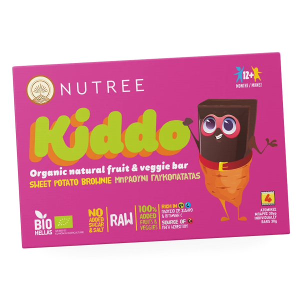 Βιολογική Μπάρα Brownie Γλυκοπατάτας 4*30gr – Nutree