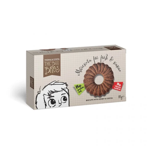 Μπισκότα με μέλι και κακάο 115gr – Τhe Bee Bros