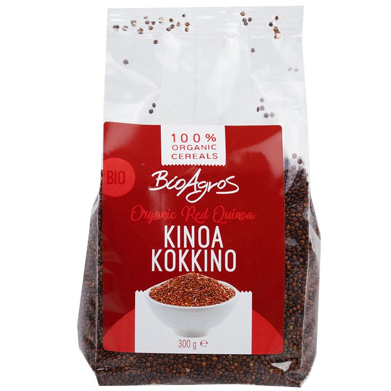 kinoa-kokkino-quinoa-red-organic-bioagros-300gr Κινόα κόκκινη bIo 300gr - Image 1