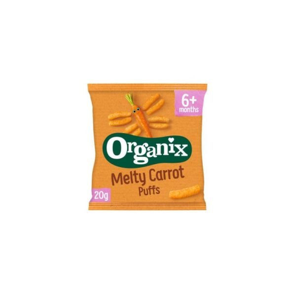 Organix Σνάκ Melty Καρότο Χωρίς Γλουτένη 6m+ 20gr