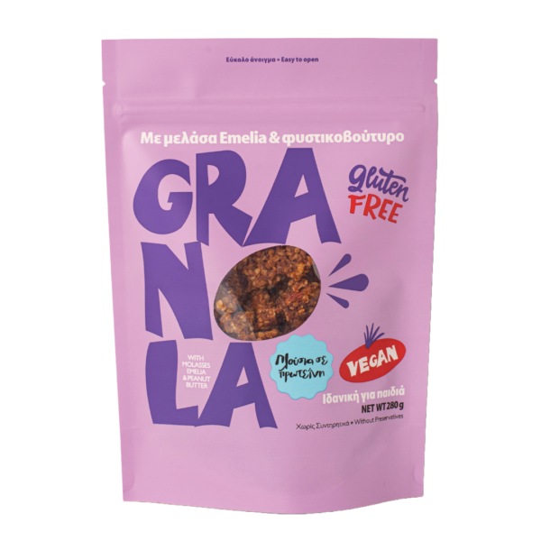 Granola με φυστικοβούτυρο και μελάσα Emelia 280 g