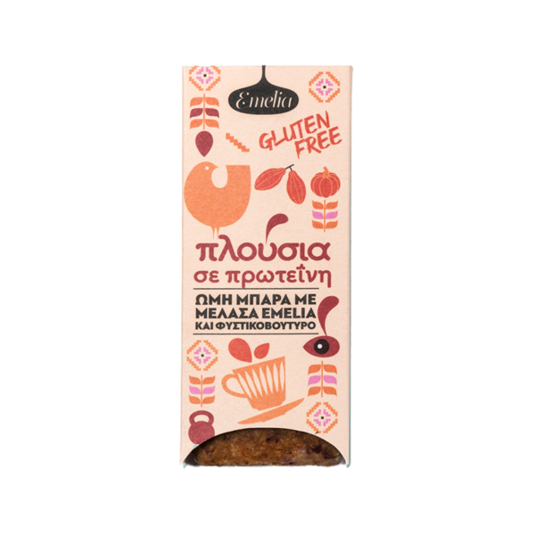 Μπάρες με φυστικοβούτυρο και μελάσα – Emelia 45 g