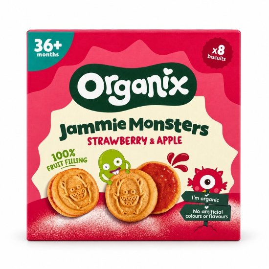 organix-B-22-01-119 Μίνι Μπισκοτάκια με γέμιση μαρμελάδα +36μ (64γρ) – Organix - Image 1