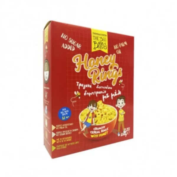 Tραγανά δαχτυλίδια δημητριακών με μέλι 250gr -The Bee Bros